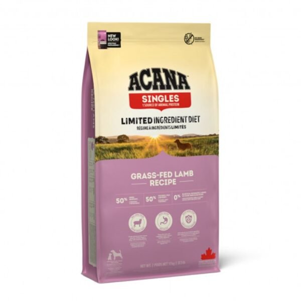 Acana Grass-Fed Lamb Dog begrūdis, vieno baltymo sausas maistas šunims